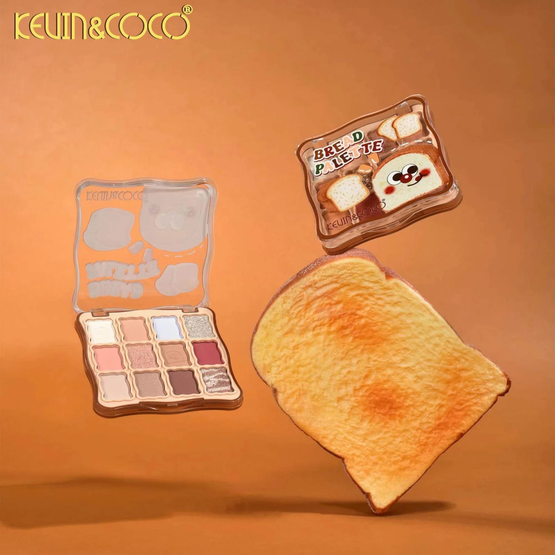 Paleta Farduri de Ochi, Kevin&Coco, Fard de Pleoape, 12 Nuante, Finisaj Mat, Shimmer, Textura Catifelata, Pigmentare Intensa, pentru Toate Tipurile de Ten, 82.7 g, 9.3 x 1.7 x 9.4 cm, Soft Nude 2