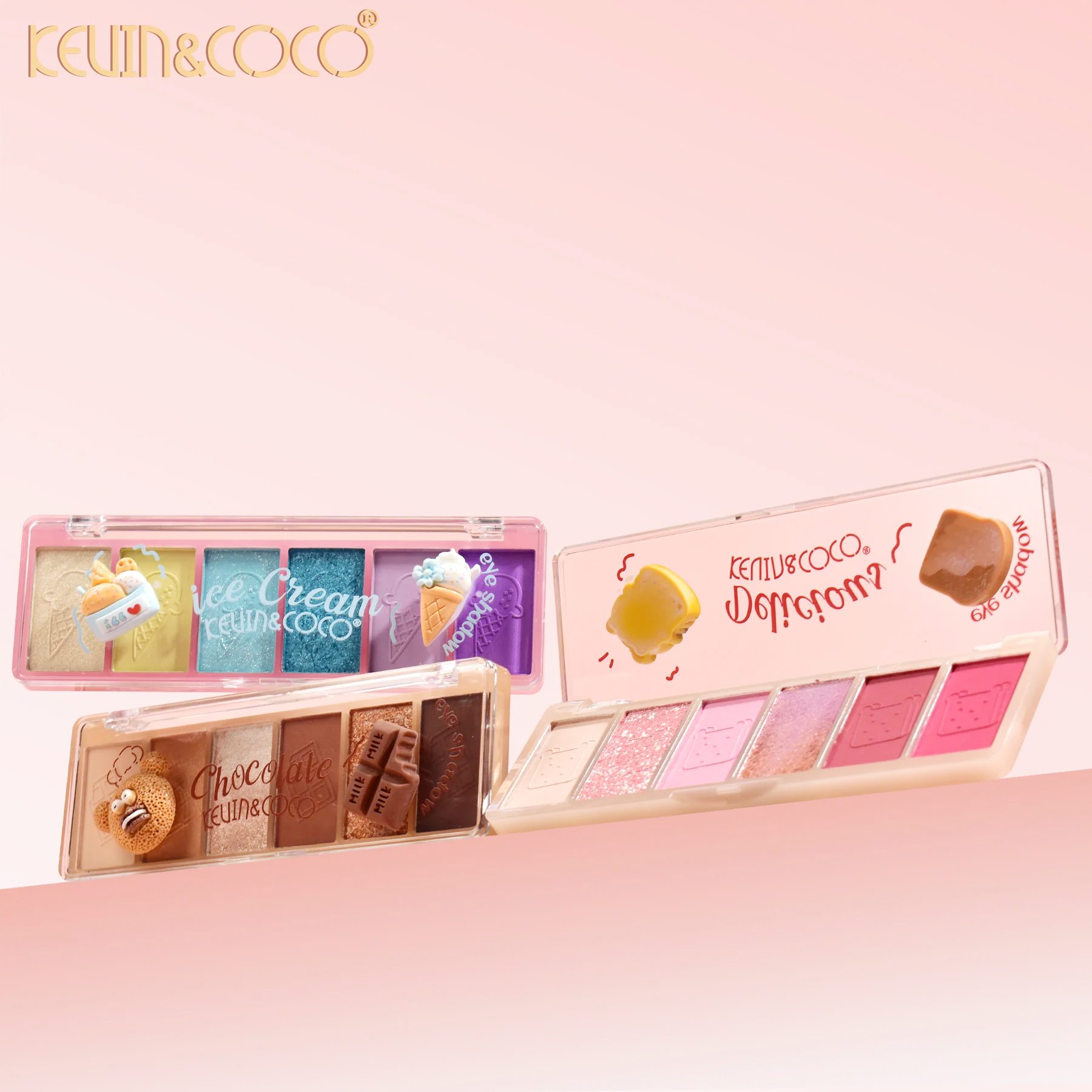 Set complet paletă de farduri Kevin&Coco Chocolate