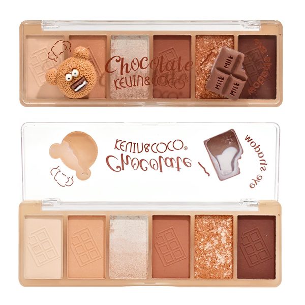 Paleta Farduri de Pleoape Kevin&Coco Chocolate 6 Nuante