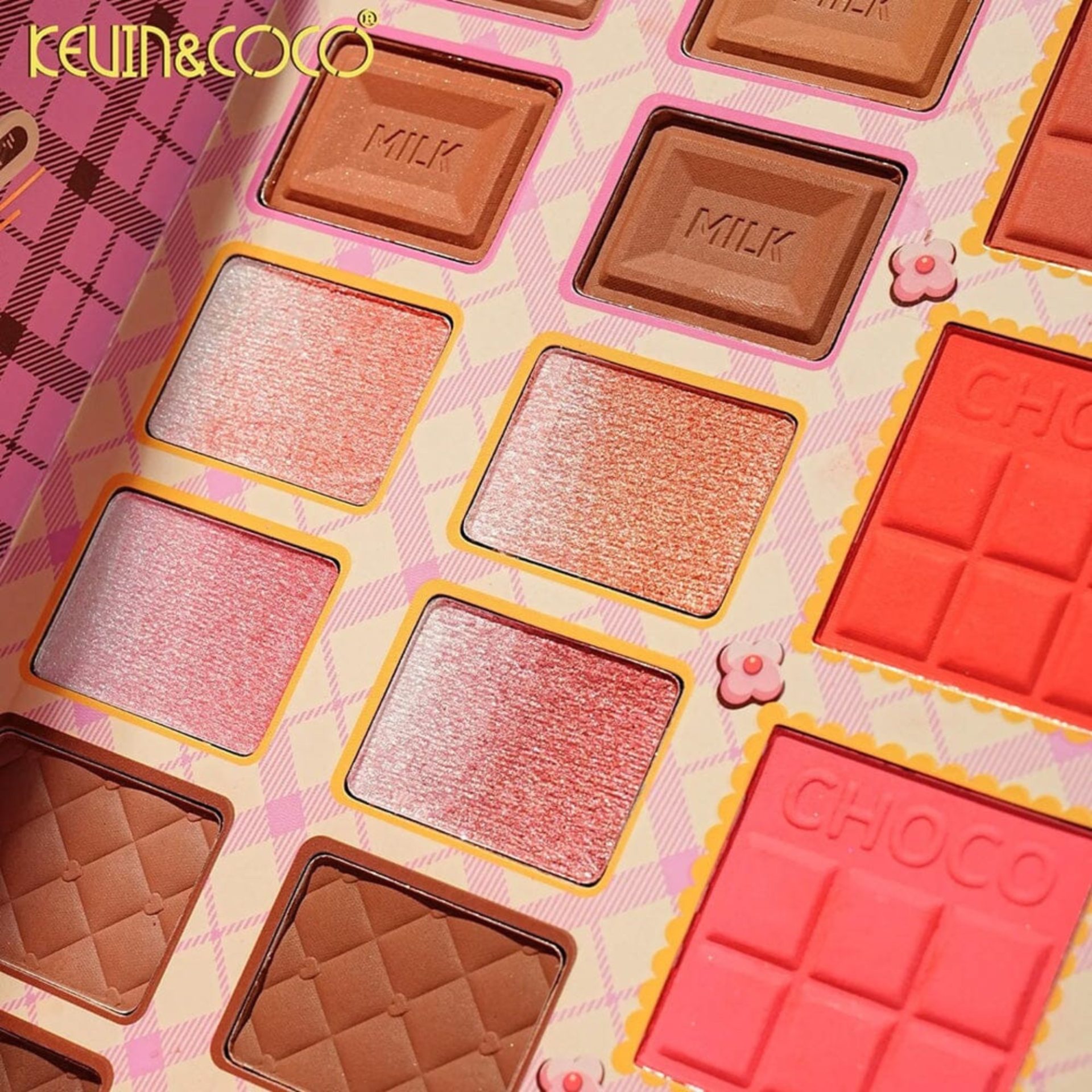 Paleta Machiaj Profesionala, Kevin&Coco, 76 Culori, Trusa Machiaj, Set Complet Ochi si Fata, Pigmentare Intensa, Multicolor 3