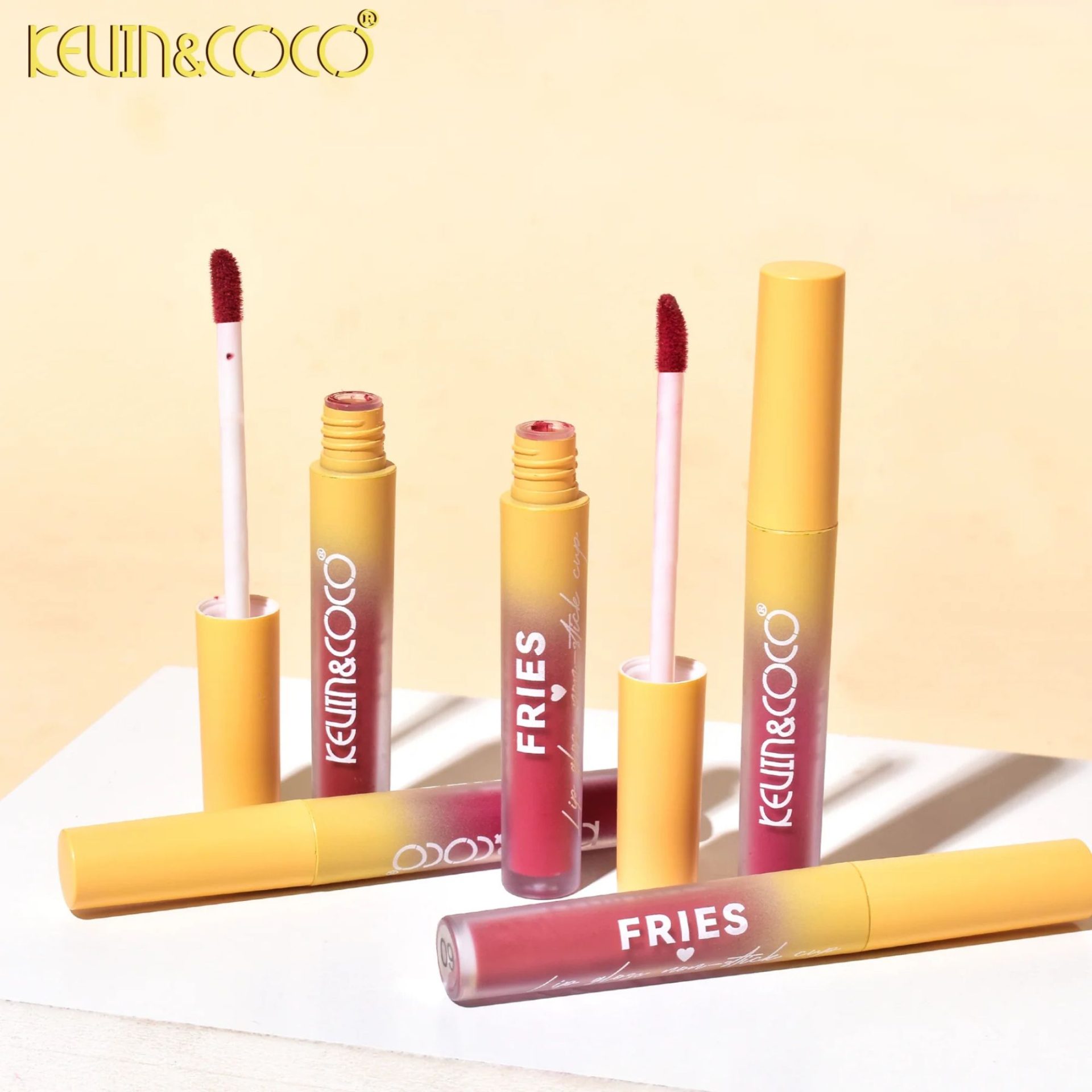 Set luciu de buze Kevin Coco Fries Baby 4 bucati multicolor