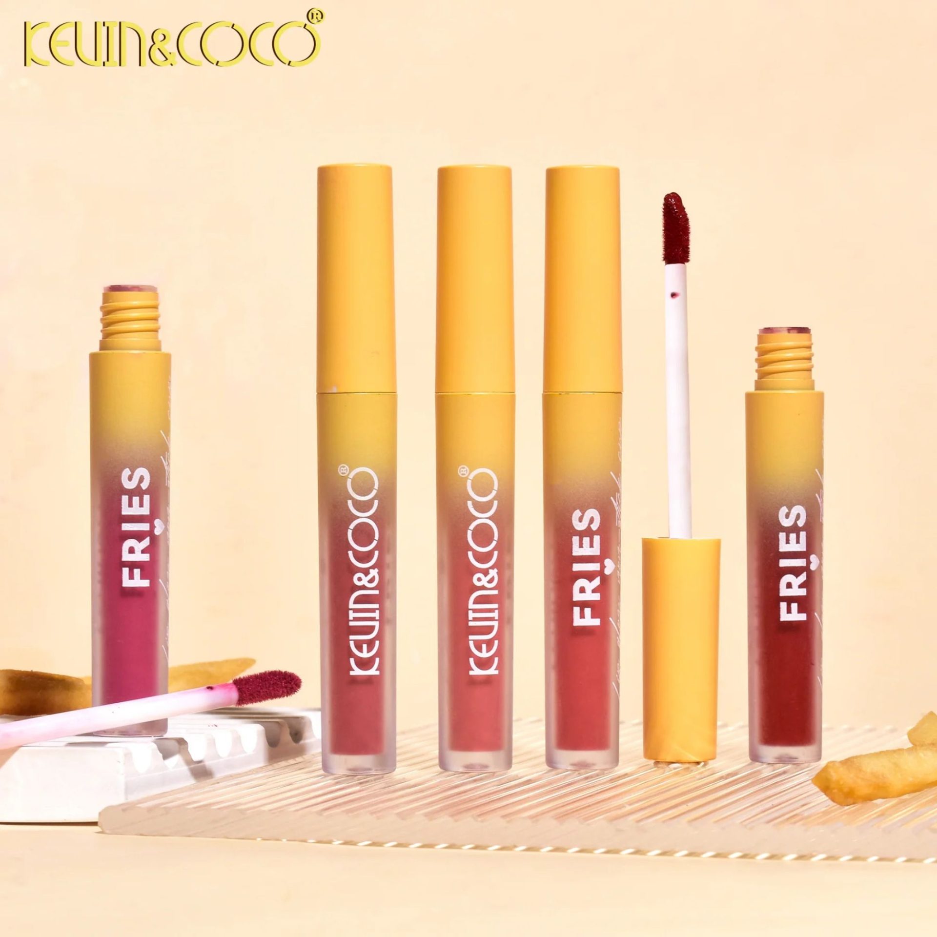 Luciu de buze Kevin Coco Fries Baby ambalaj set complet