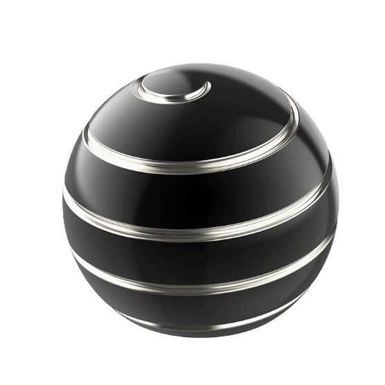 Sfera Fidget Spinner Metalic Flippy Negru