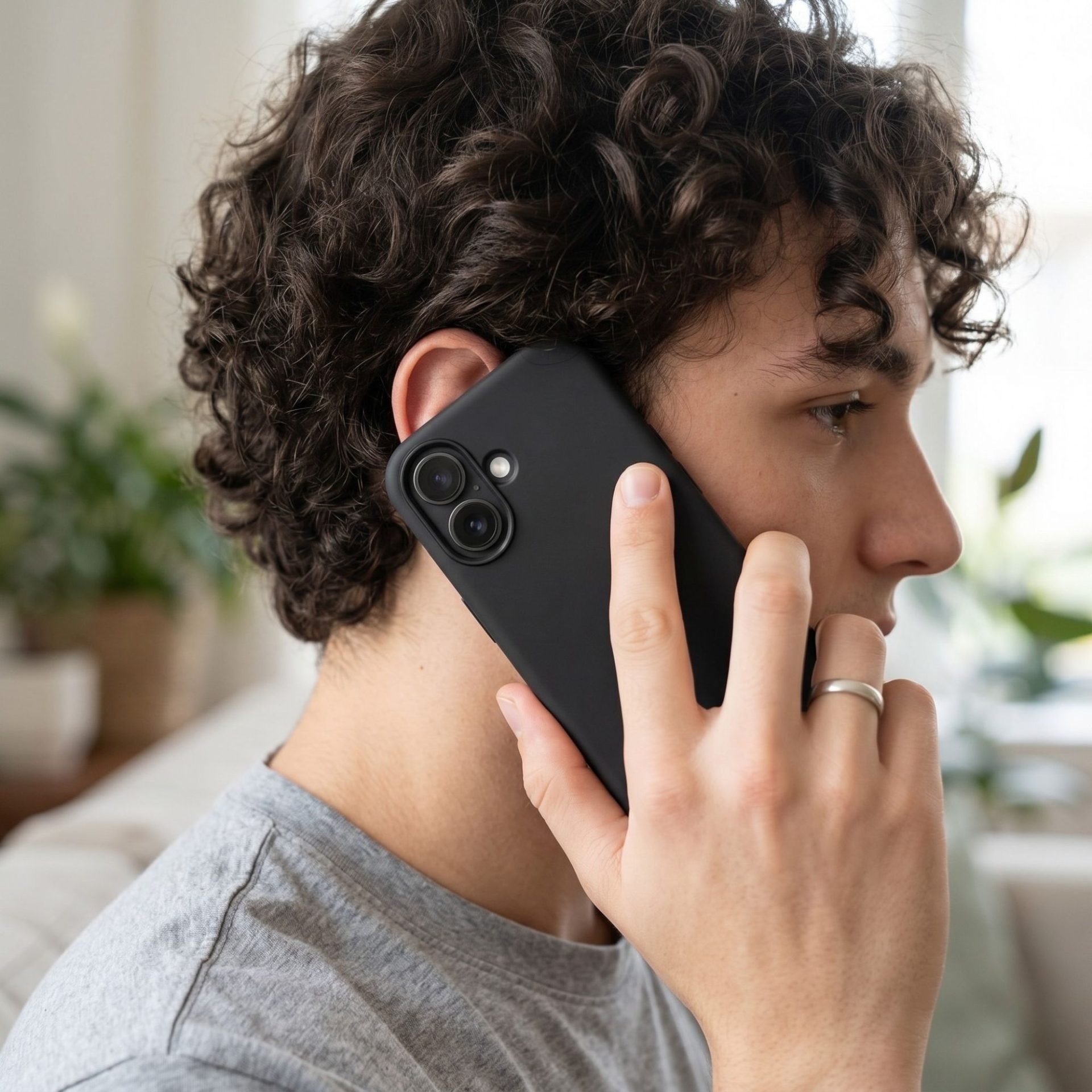 Husa de Protectie Telefon, , Compatibila cu iPhone 17 , Silicon Premium Antisoc, Protectie Completa 360, Design Modern, Anti-Zgirieturi, Interior Microfibra, Negru 4