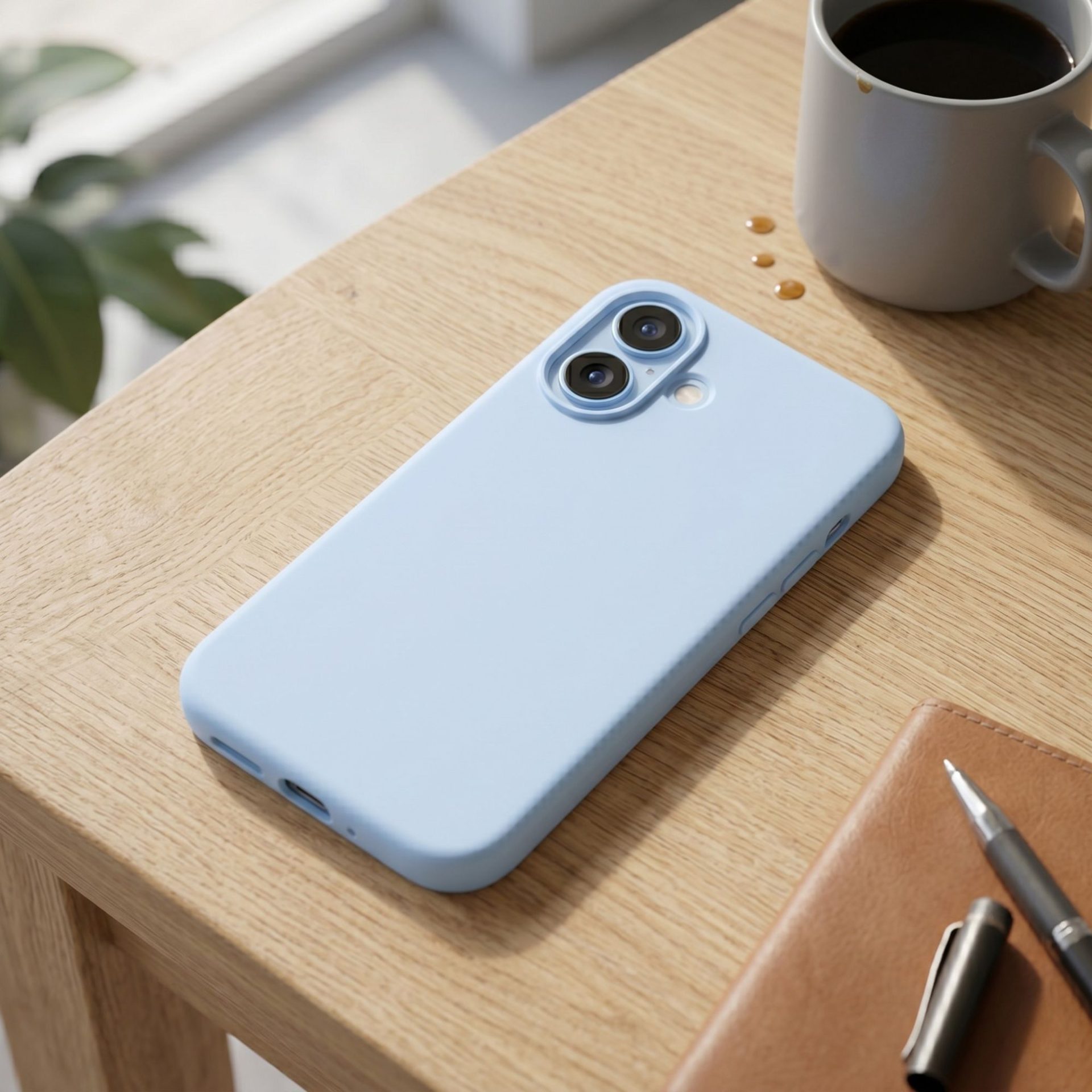 Husa de Protectie Telefon, , Compatibila cu iPhone 17, Silicon Premium Antisoc, Protectie Completa 360, Design Modern, Anti-Zgirieturi, Interior Microfibra, Albastru 4