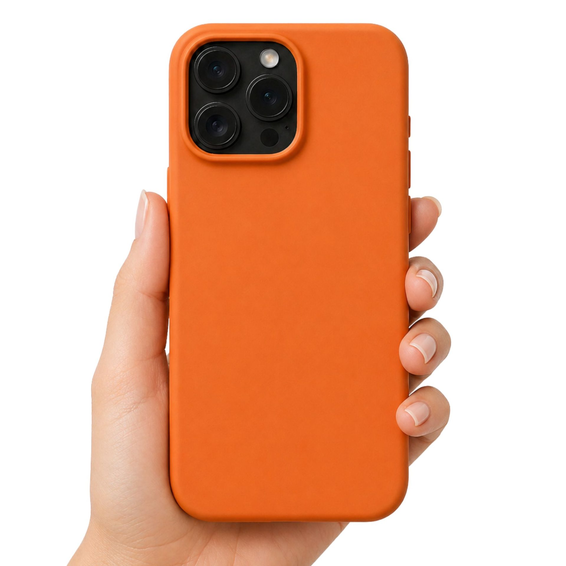 Husa de Protectie Telefon, , Compatibila cu iPhone 16 Pro, Silicon Premium Antisoc, Anti-Zgirieturi, MagSafe, Acces Camera Control, Protectie 360, Interior Microfibra, Portocaliu 2