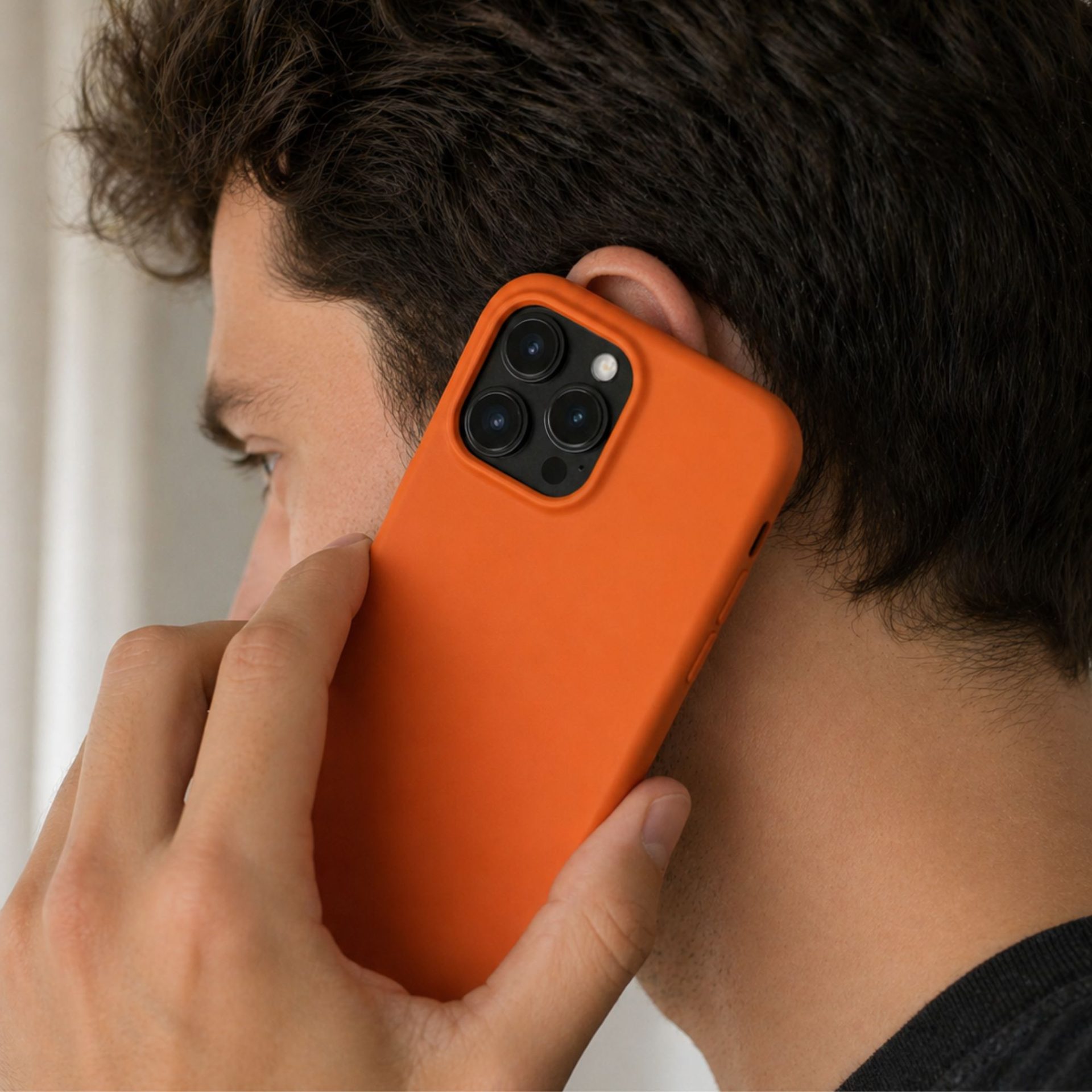 Husa de Protectie Telefon, , Compatibila cu iPhone 16 Pro Max, Silicon Premium Antisoc, Anti-Zgirieturi, MagSafe, Acces Camera Control, Protectie 360, Interior Microfibra, Portocaliu 4