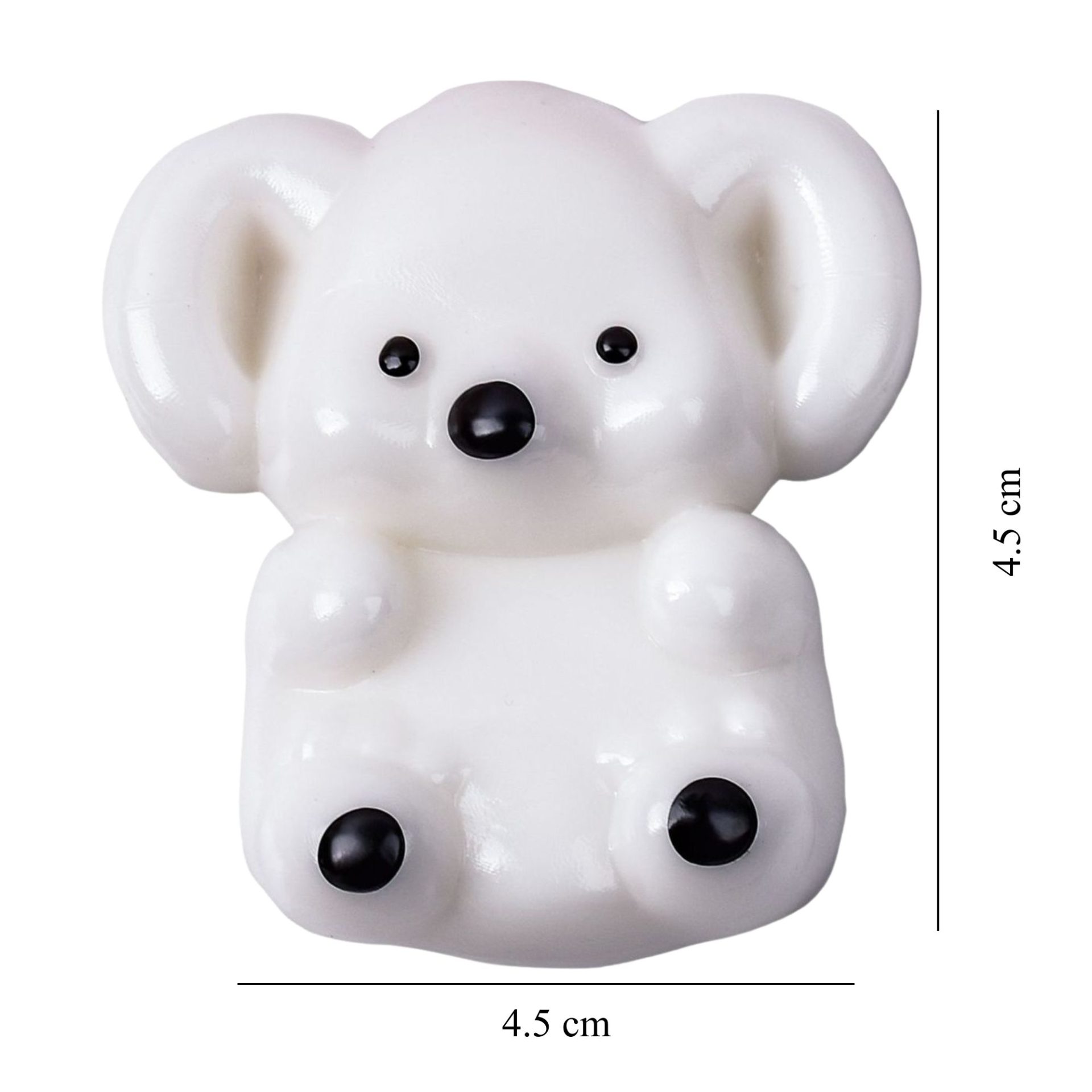 Jucarie Interactiva Antistres pentru Copii, , Squishy Micul Koala Kawaii, Silicon Moale, 4.5 x 4.5 cm, Alb 2
