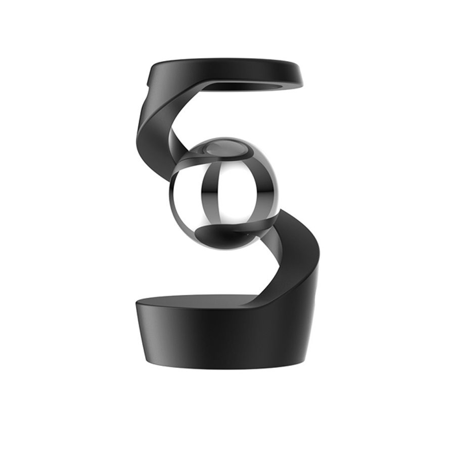 Jucarie Fidget pentru Adulti, , Giroscop Levitant de Birou, Jucarie Anti-Stres pentru Adulti, Spinner Flotant cu Iluzie Optica Hipnotica, 65x42x42 mm, 145 gr, Negru 1