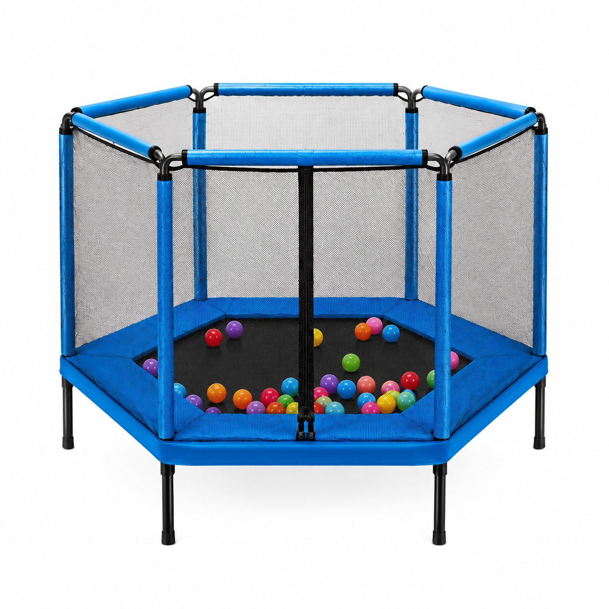 Trambulina De Gradina, Pentru Distractie Si Dezvoltare Armonioasa ,, Dimensiuni 160*110 cm, Culoare Albastru 3