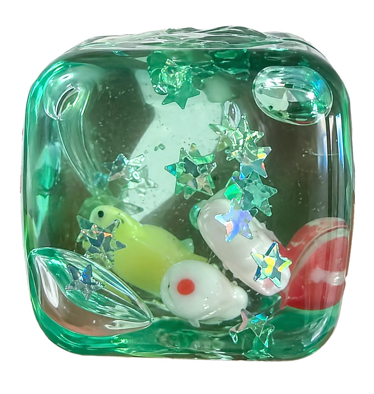 Cub Fidget 3D Flippy Model Cub de Scoici Turcoaz Verde