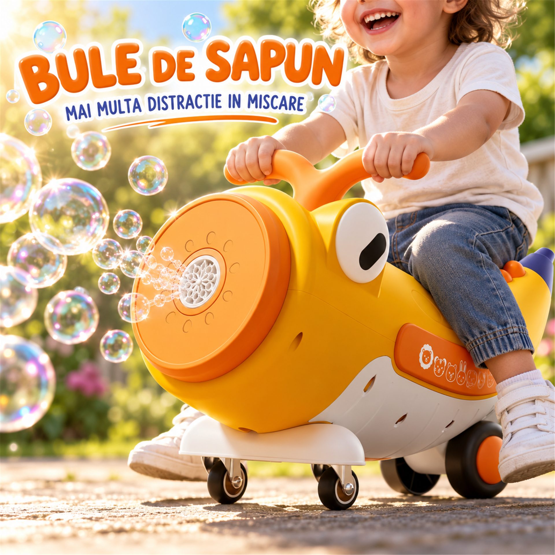 Vedere frontală personaj animat mașinuță Flippy