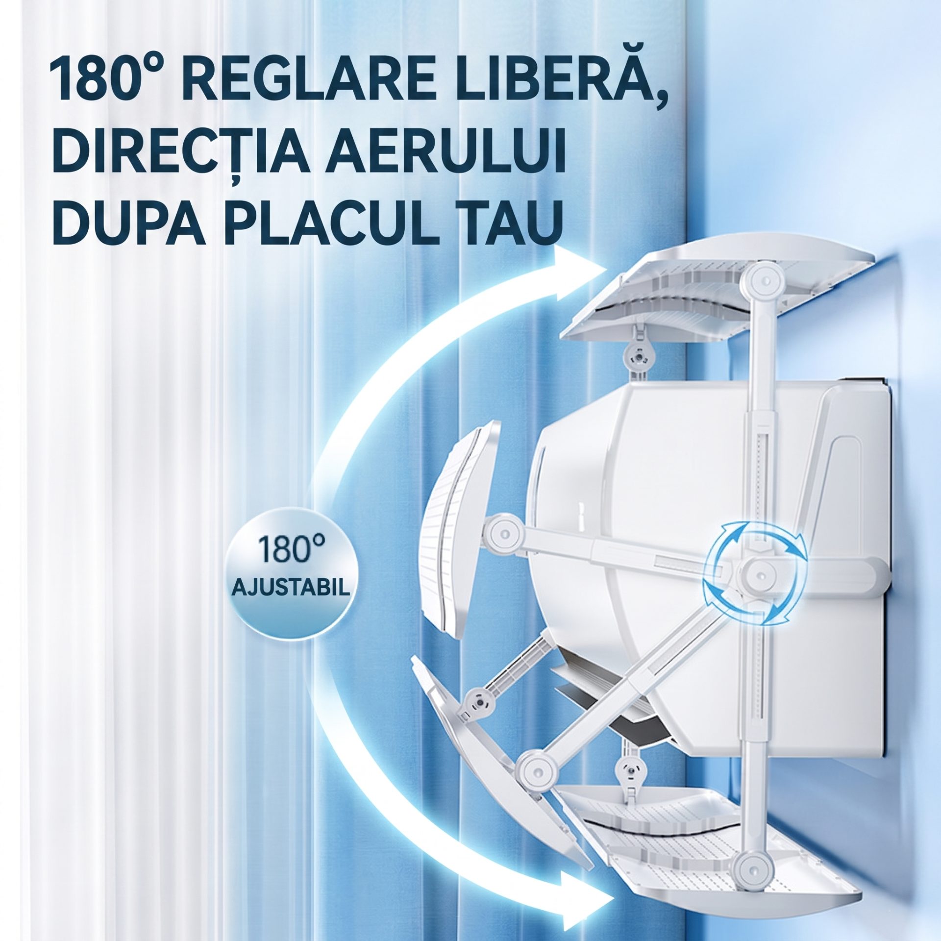 Detaliu deflector ajustabil 180 grade