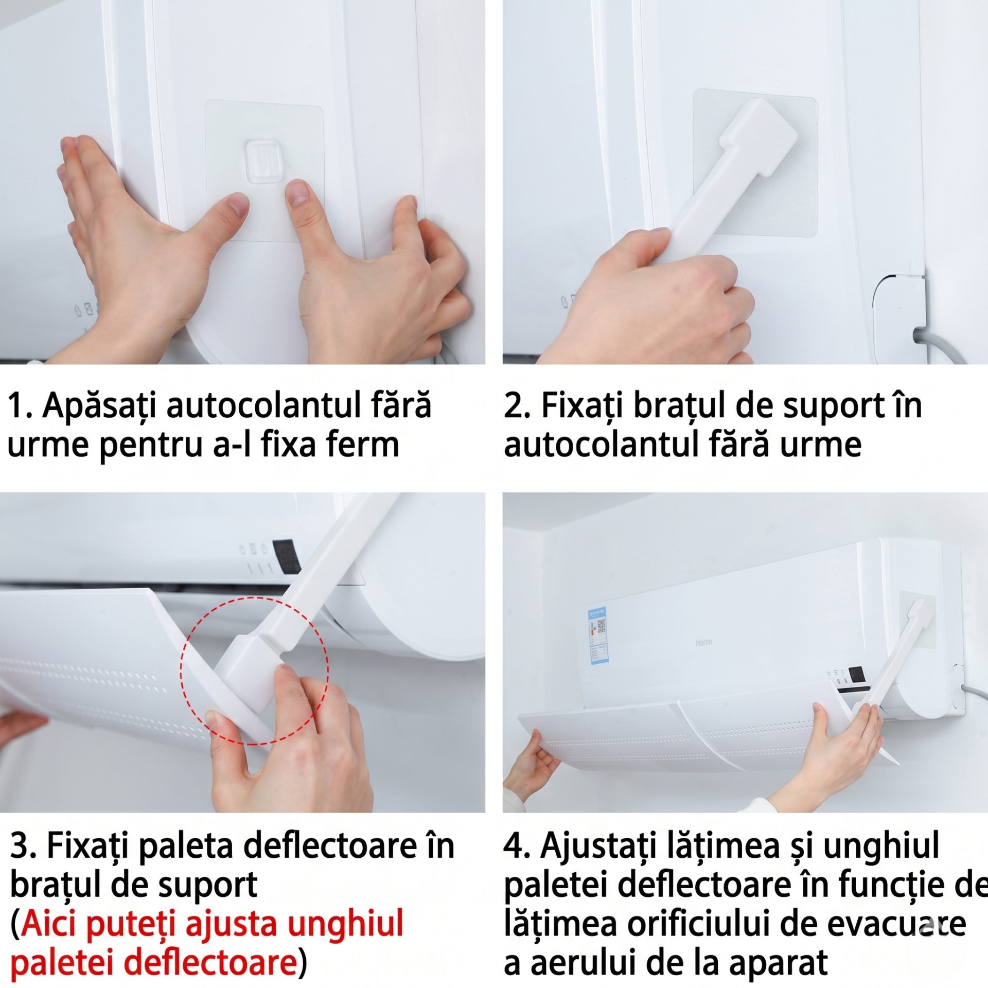 Instalare deflector pe aparat aer conditionat