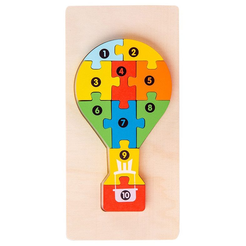 Puzzle 3D din lemn Montessori Flippy pentru copii