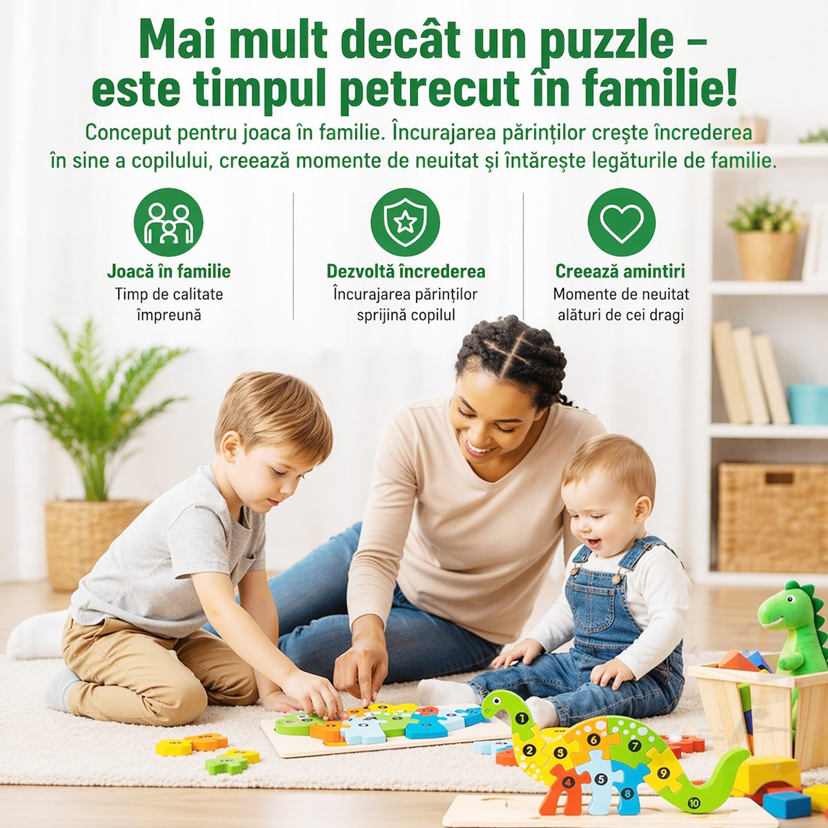 Copil jucandu-se cu puzzle lemn Flippy