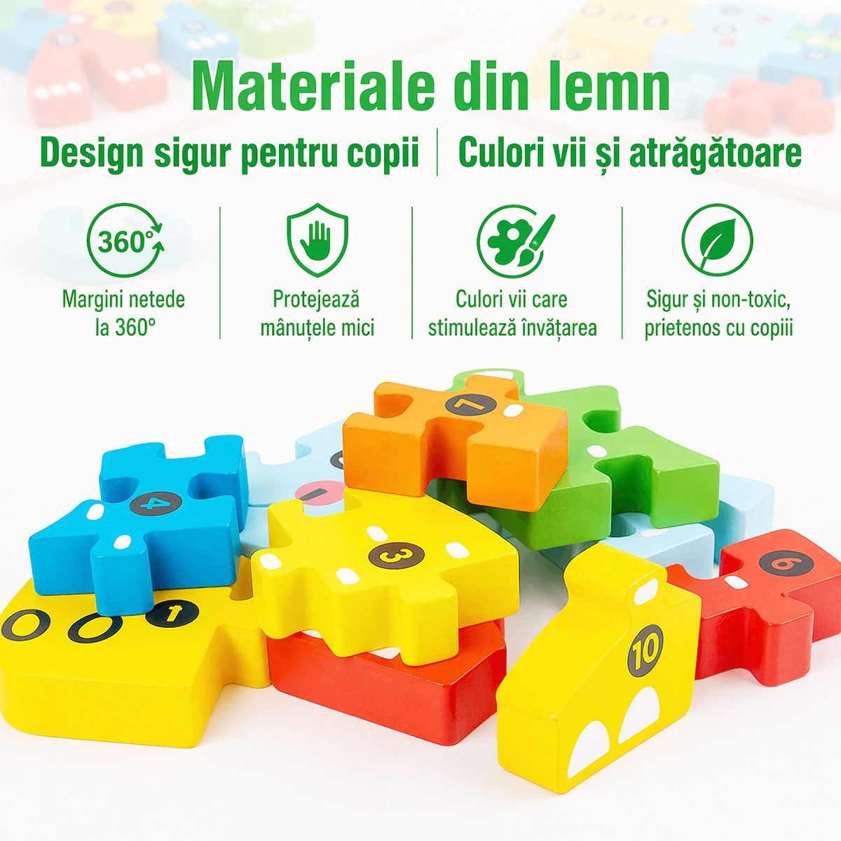 Juc?rie educativ? lemn Flippy racheta detaliu