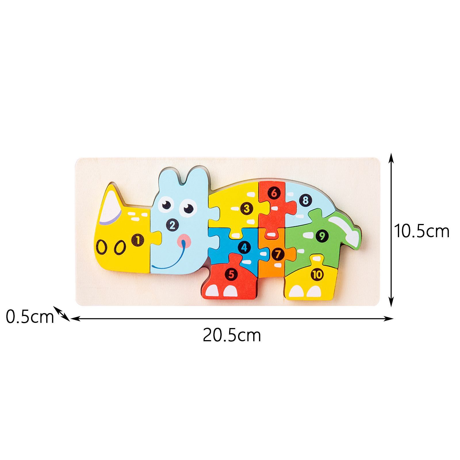 Jucarie educativa lemn Flippy rinocer