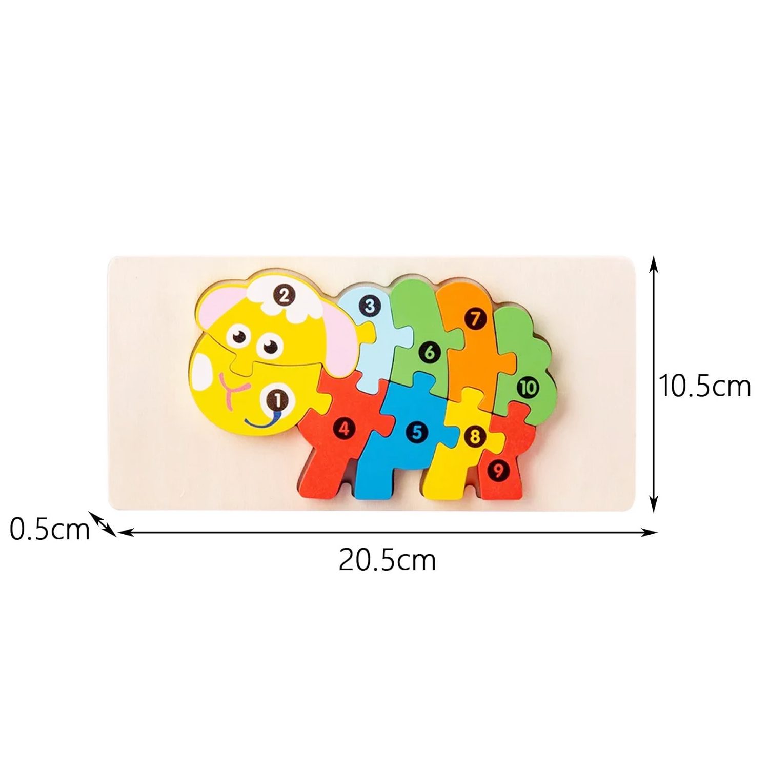 Puzzle 3D Flippy Montessori - Culori Naturale