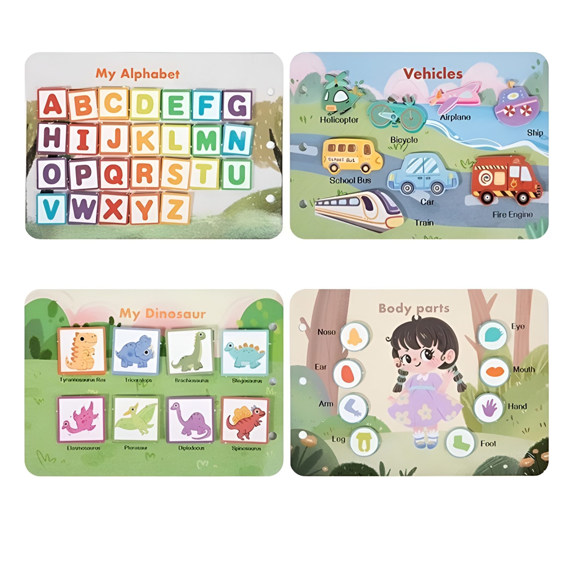 Carte Educationala Montessori, , Joc Educational Busy Book, Carte Senzoriala cu 12 Teme de Invatare, Dezvolta Motricitatea Fina si Logica, Alfabet, Cifre, Jucarie de Calatorie, 3ani+, Multicolor 3
