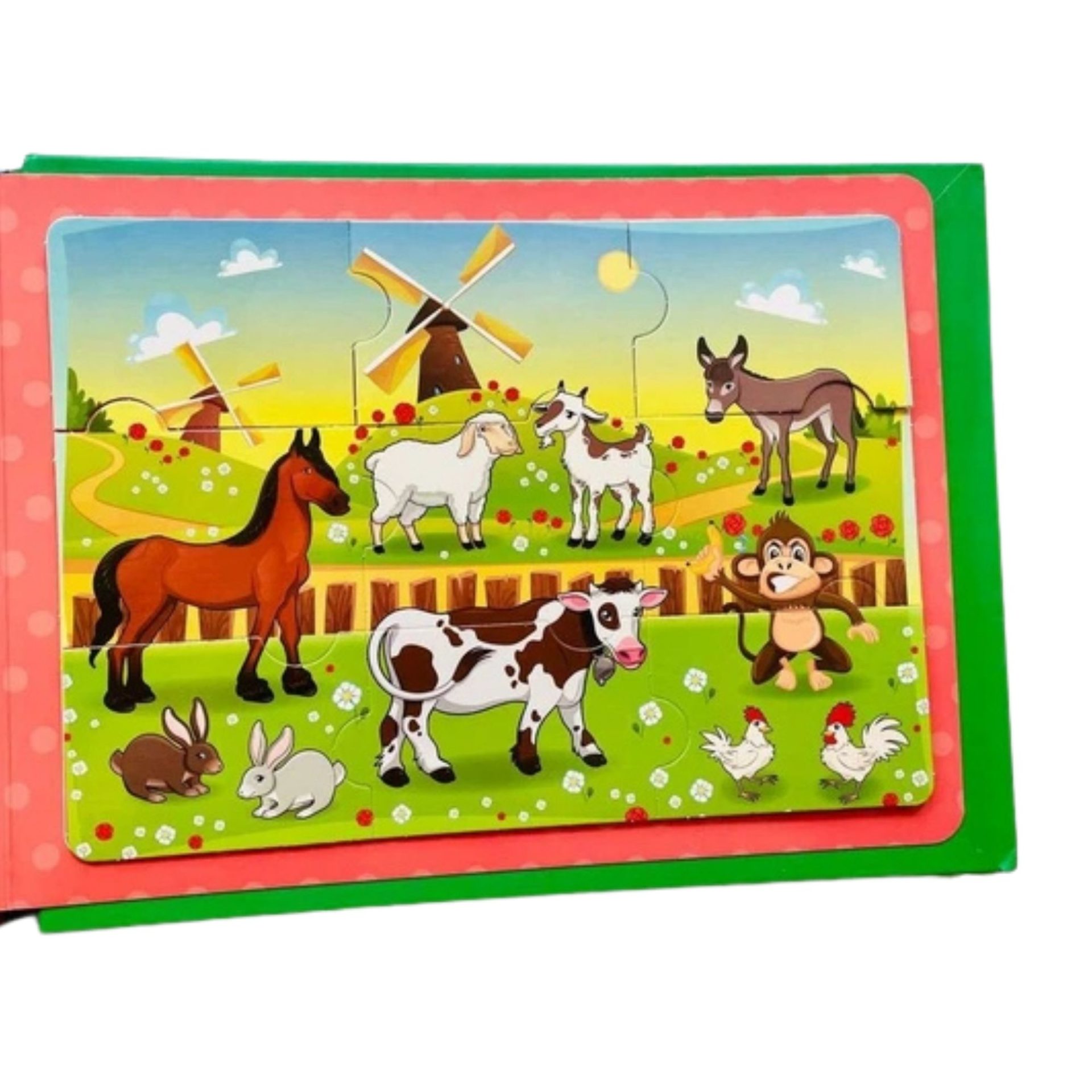 Carte Educativa cu Stickere Reutilizabile, , Quiet Book Senzoriala cu Pagini Interactive, Puzzle, Joc Montessori, Seria ''Lumea Animalelor'', Dezvolta Motricitatea Fina si Logica, Quiet Book pentru Invatare Timpurie, 3 ani, Multicolor 5