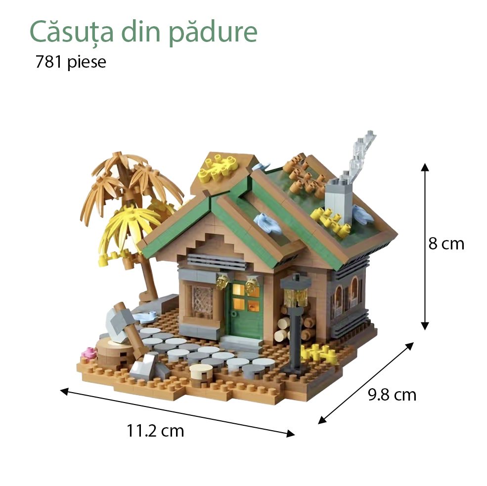 Elkészült házikó Forest Log Cabin építőkészlet