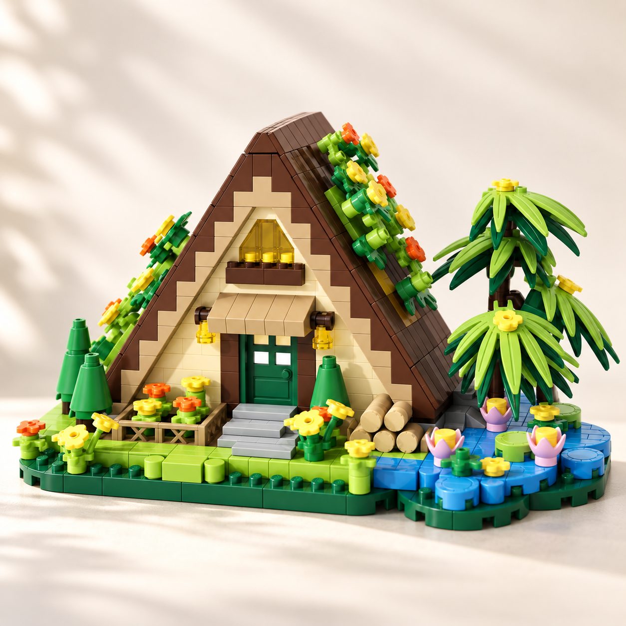 Set de Constructie, Flippy, Model Casa la Munte, 579 Piese, 11.6 x 6.5 x 6.4 cm, Multicolor