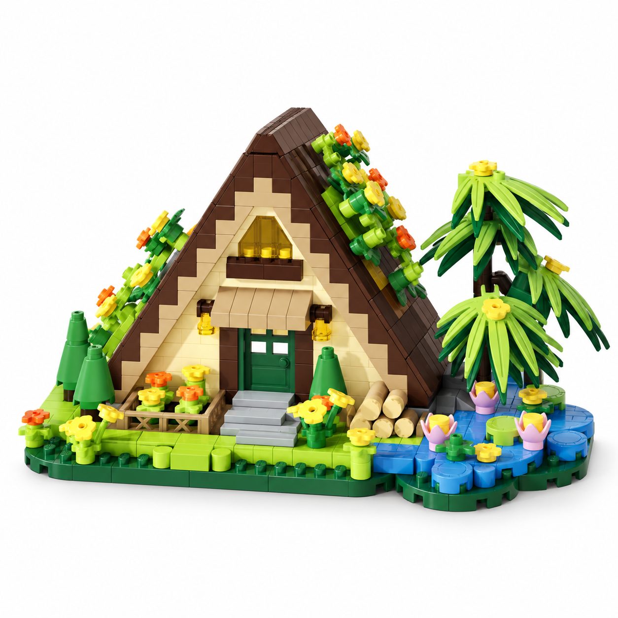 Set de Constructie, Flippy, Model Casa la Munte, 579 Piese, 11.6 x 6.5 x 6.4 cm, Multicolor