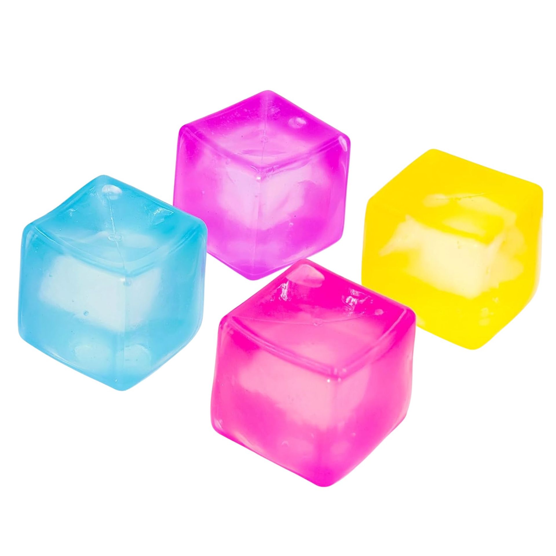 Jucarie Squishy tip Needoh in Forma de Cub de Gheata, , Model Cub de Gheata, Antistres Senzoriala Comprimabila cu Revenire Lenta, 5.5x5.5x5.5 cm, Culoare Aleatorie 2