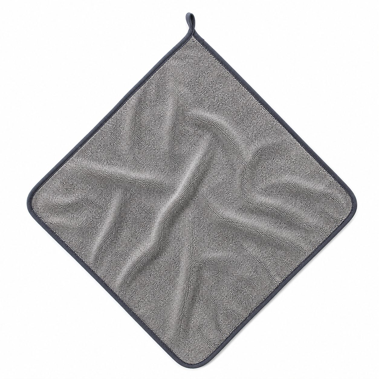 Prosop Auto din Microfibra Rasucita, Flippy, 600 GSM, Super Absorbant, Moale si Reutilizabil, pentru Uscare si Curatare Auto, 60 x 90 cm, Gri Deschis
