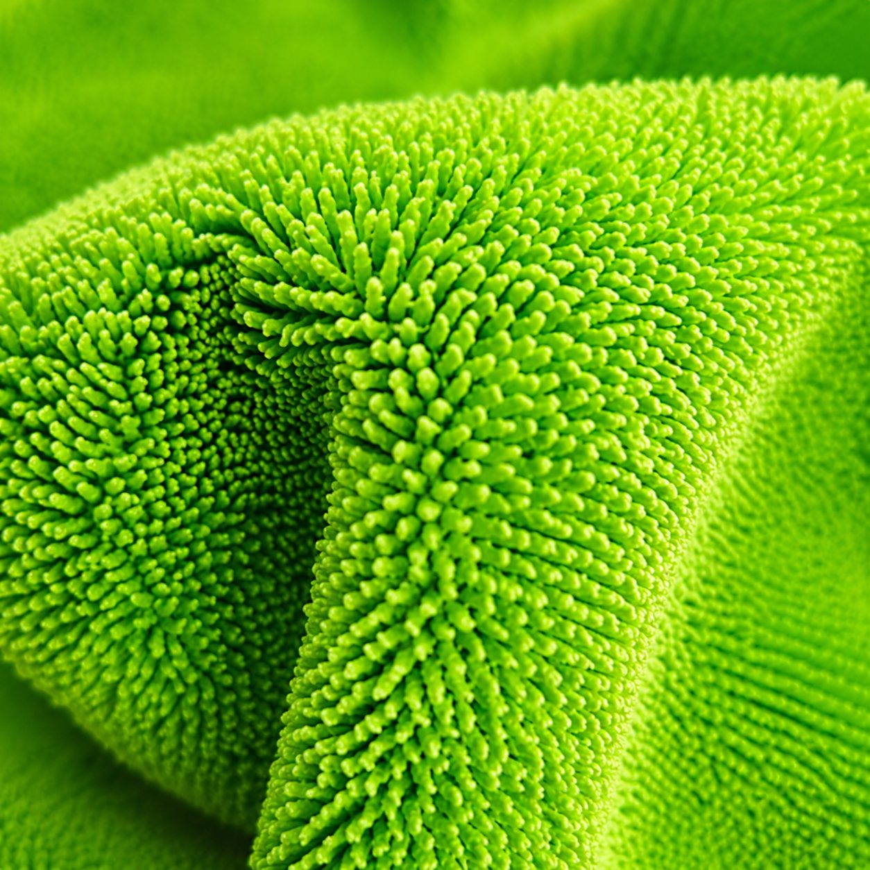 Prosop Auto din Microfibra, , 1000 GSM, Doua Fete, Super Absorbant, Moale si Reutilizabil, Uscare si Curatare Auto, 60 x 90 cm, Verde 3