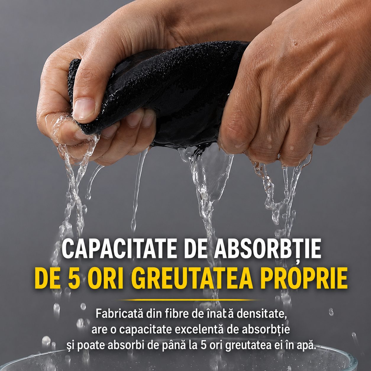 Prosop Auto din Microfibra, , 400 GSM, Absorbant, Moale si Reutilizabil, pentru Uscare si Curatare Auto, 20 x 30 cm, Gri 2