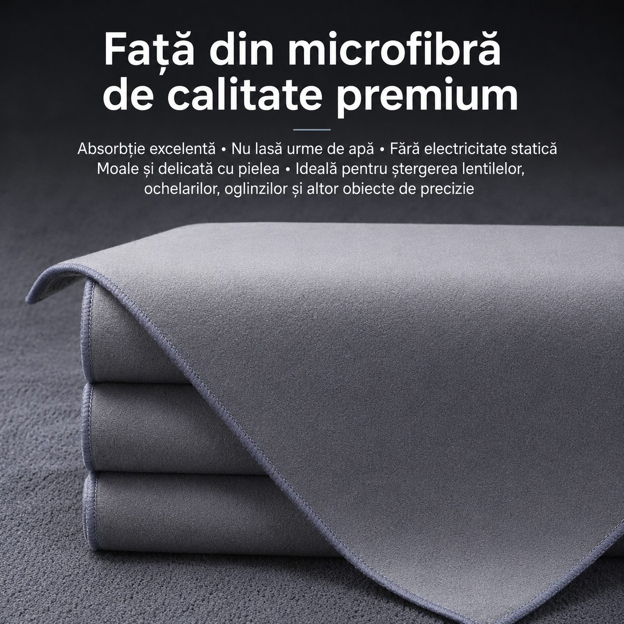 Prosop Auto din Microfibra, , 500 GSM, Absorbant si Fara Urme de Apa, Uscare si Curatare Auto, 30x40 cm, Albastru 2