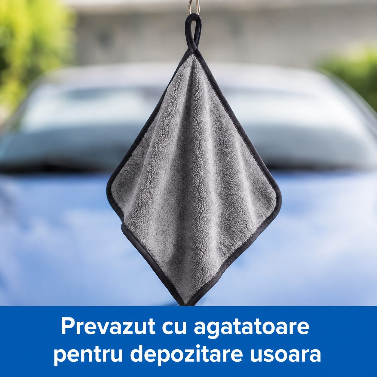 Prosop Auto din Microfibra, , 600 GSM, Absorbant, Uscare si Curatare Auto, 30x30 cm, Gri Deschis 5