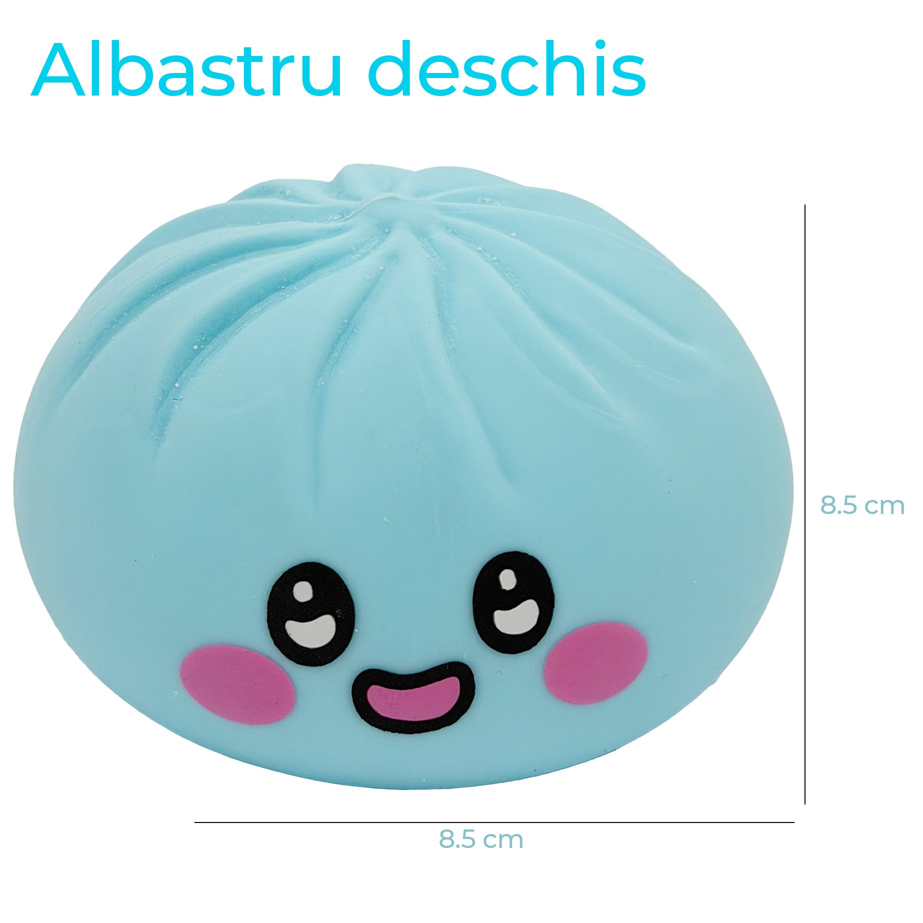 Jucarie Dumpling Squishy Antistres, , Model Fata Zambitoare, 8.5 x 8.5 cm, 120 gr, Culoare Mix Uniton Surpriza 5