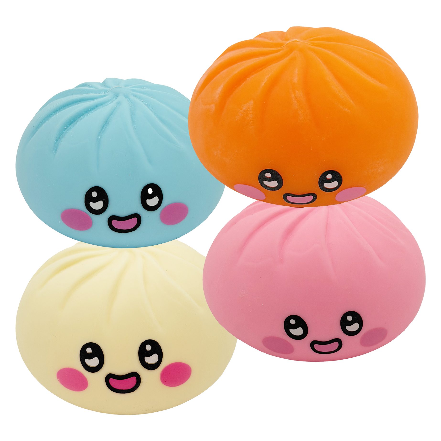 Jucarie Dumpling Squishy Antistres, , Model Fata Zambitoare, 8.5 x 8.5 cm, 120 gr, Culoare Mix Uniton Surpriza 2