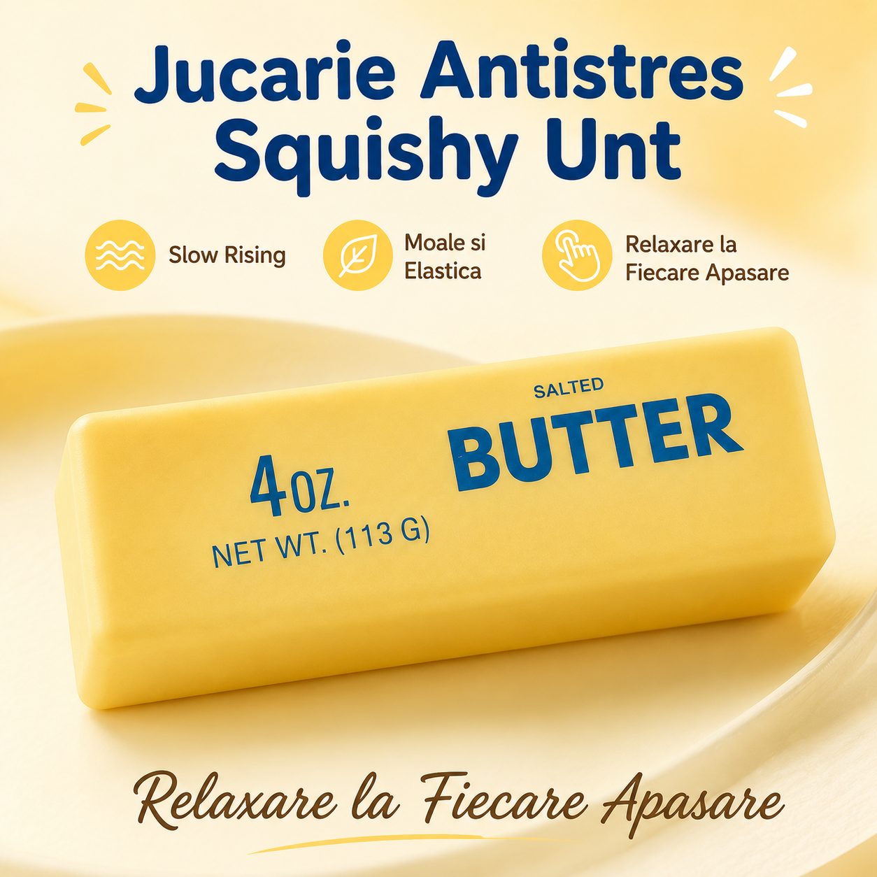 Jucarie Antistres Squishy Unt, , 14 cm, Slow Rising, Moale si Elastica, Clasic 2