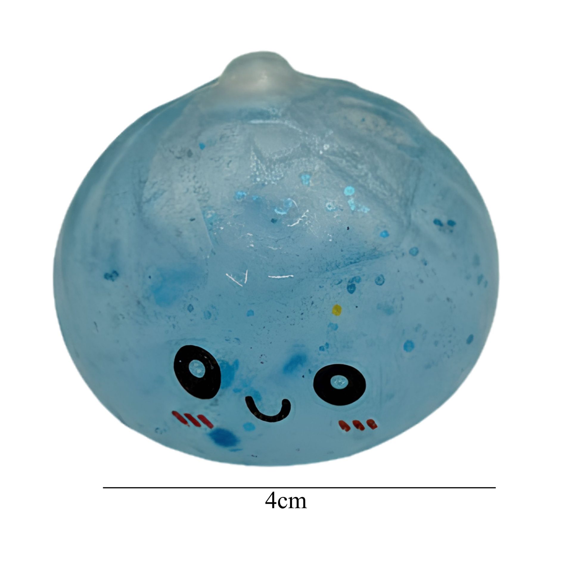 Jucarie Squishy Dumpling Antistres, , Model Fata Zimbitoare cu Sclipici, Jucarie Senzoriala cu Revenire Lenta, pentru Copii si adulti, Relaxare si Eliberare Anxietate, 4 cm, 60 g, Culoare Aleatorie 4