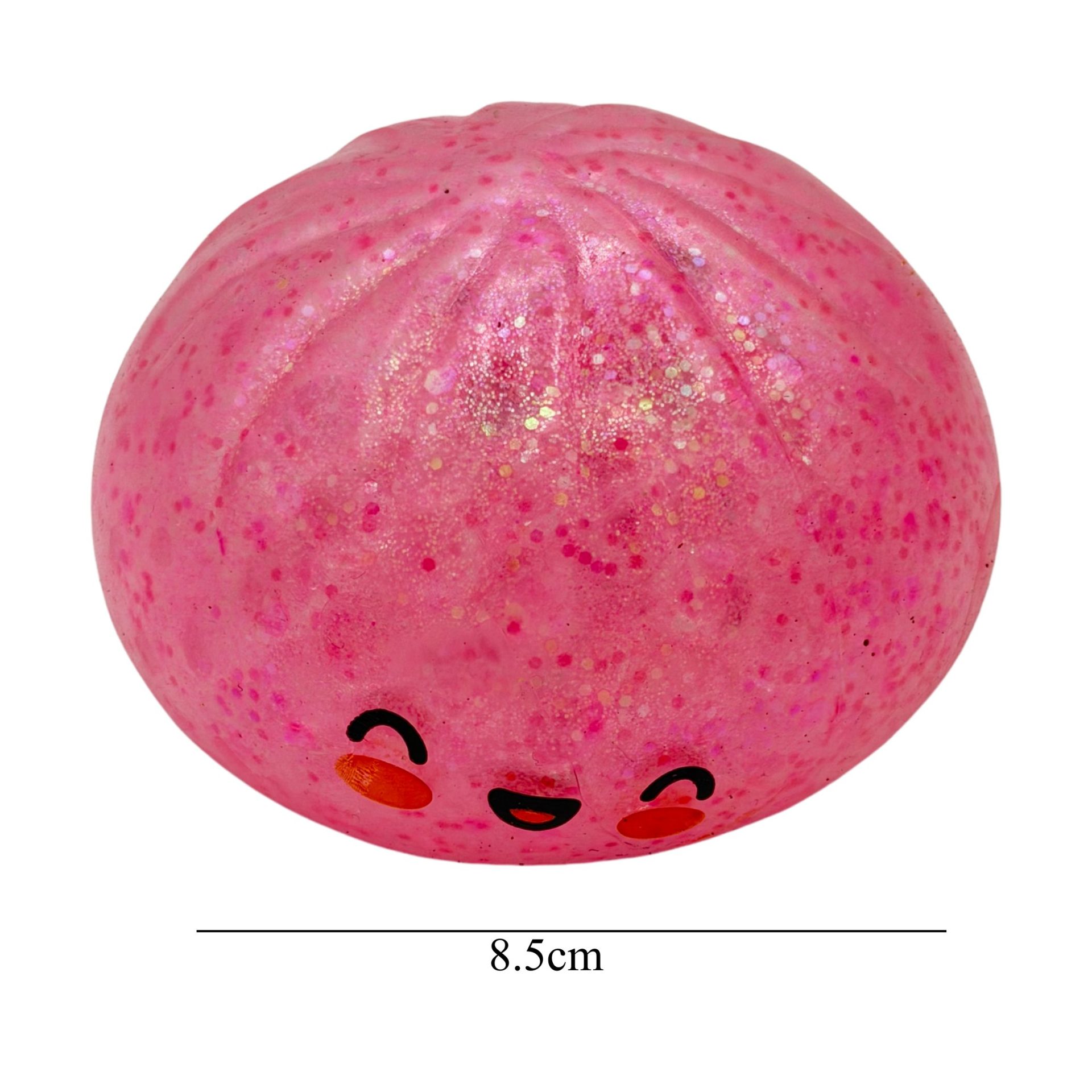 Jucarie Squishy Dumpling Antistres, , Model Fata Zimbitoare cu Sclipici, Jucarie Senzoriala cu Revenire Lenta, pentru Copii si adulti, Relaxare si Eliberare Anxietate, 8.5 cm, 220 g, Culoare Aleatorie 3