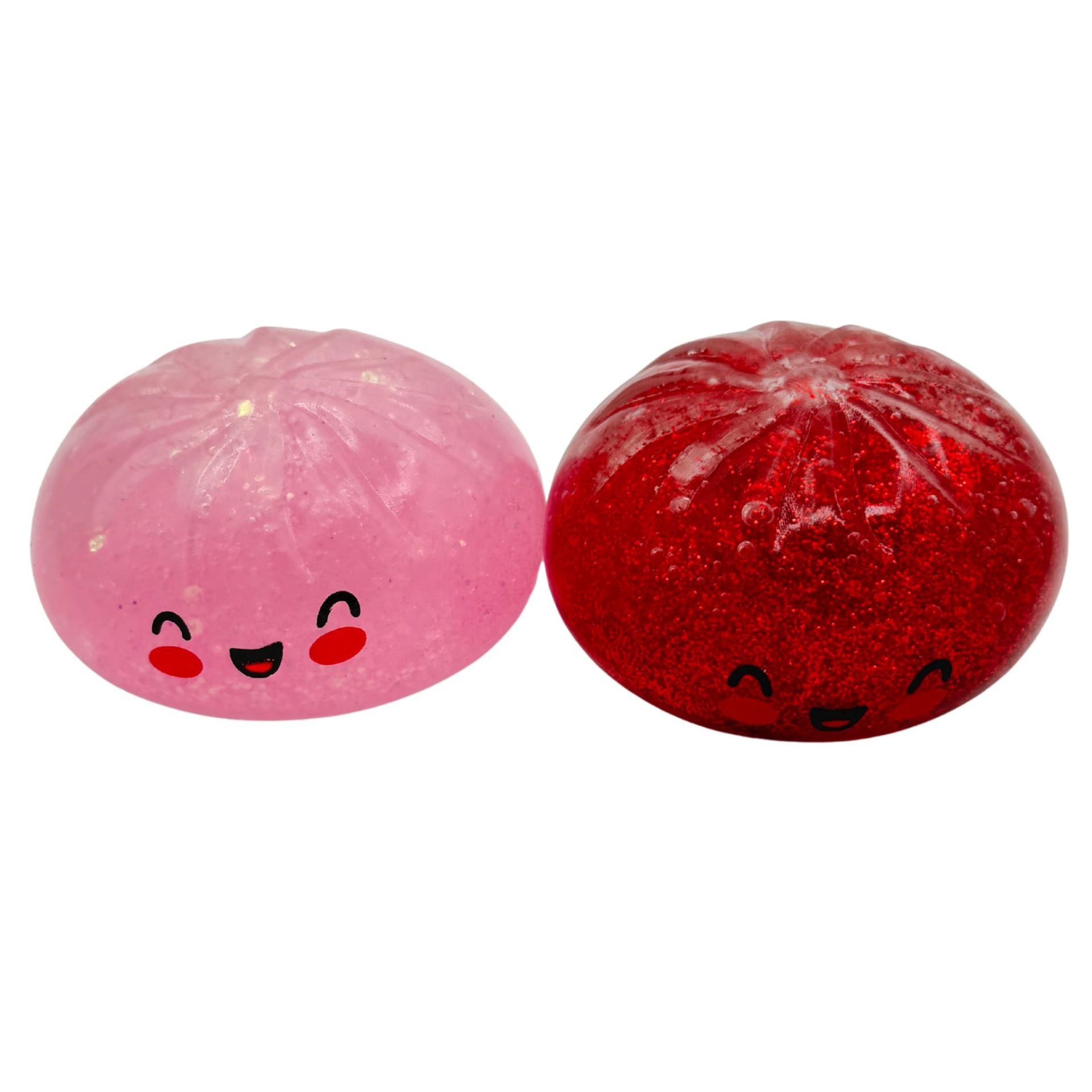 Jucarie Squishy Dumpling Antistres, , Model Fata Zimbitoare cu Sclipici, Jucarie Senzoriala cu Revenire Lenta, pentru Copii si adulti, Relaxare si Eliberare Anxietate, 8.5 cm, 220 g, Culoare Aleatorie 2