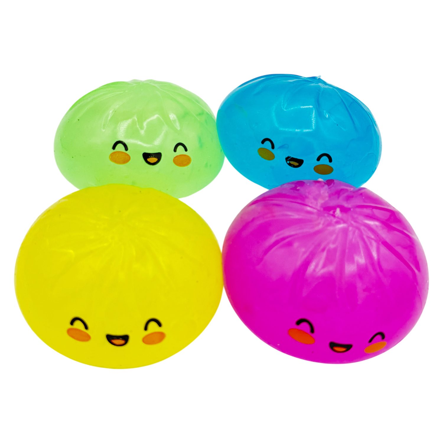 Jucarie Squishy Dumpling Antistres, , Model Fata Zambitoare cu Efect Fluorescent, Rainbow Mistery, Diametrul 8.5 cm, 215 gr, Culoare Mix Surpriza 2