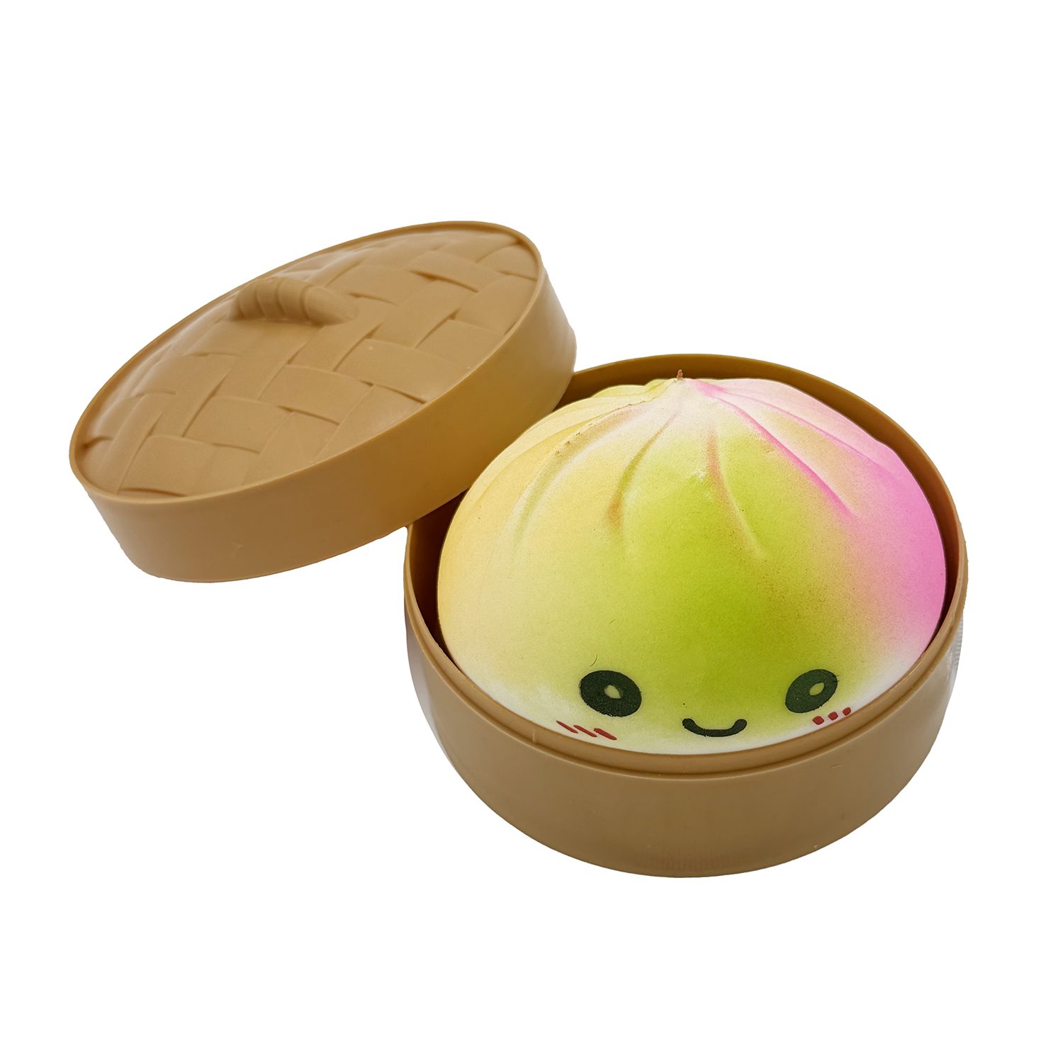 Jucarie Dumpling Squishy Antistres, , Model Fata Zambitoare Curcubeu, Squeezy Dumpling, 8.5x5.5 cm, Culoare Mix Surpriza 2