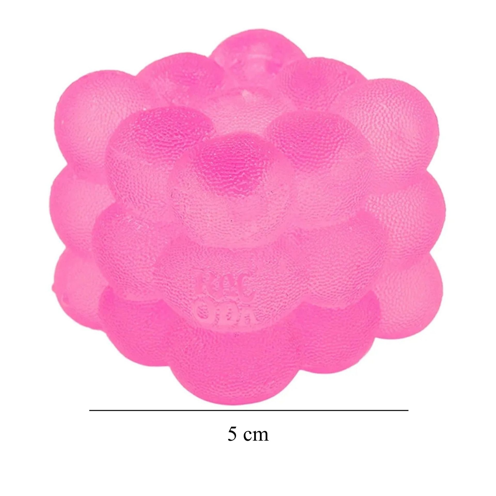 Jucarie Squishy tip Needoh in Forma de Cub, , Model Sculptat cu Striatii, Antistres Senzoriala Comprimabila cu Revenire Lenta, 5 cm, 180 g, Roz 2