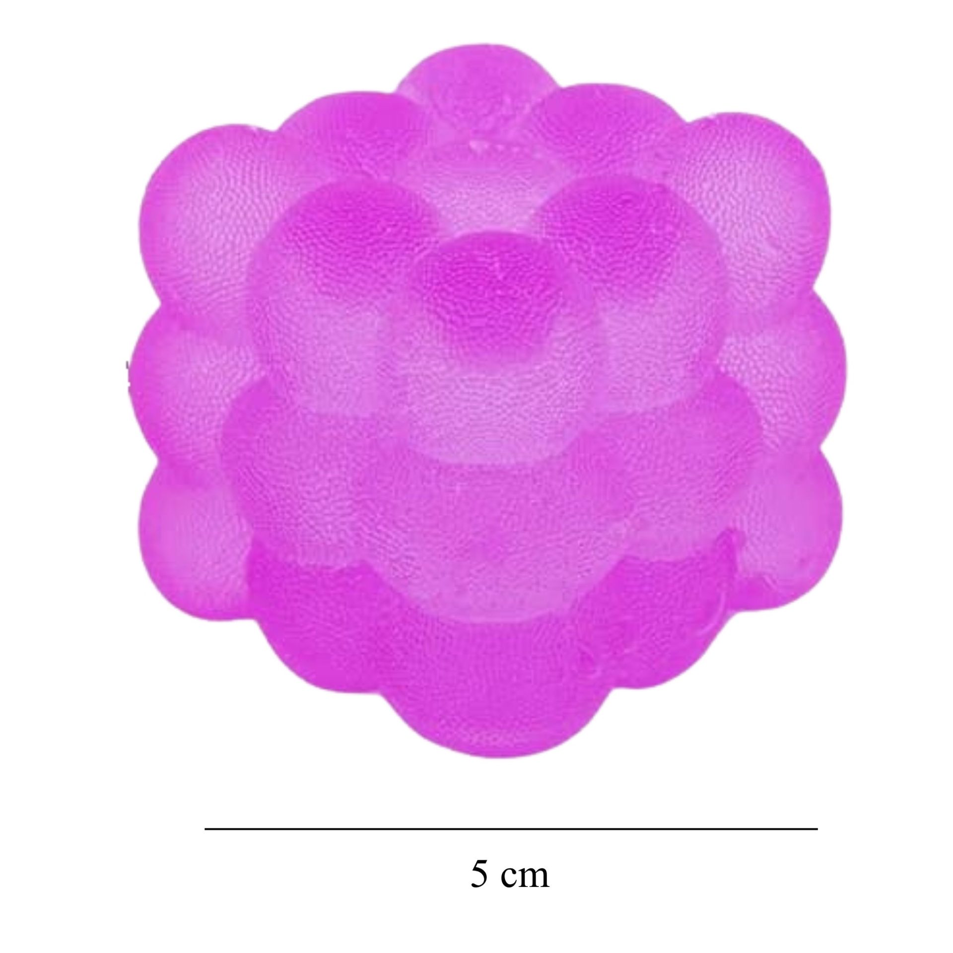 Jucarie Squishy tip Needoh in Forma de Cub, , Model Sculptat cu Striatii, Antistres Senzoriala Comprimabila cu Revenire Lenta, 5 cm, 180 g, Mov 2