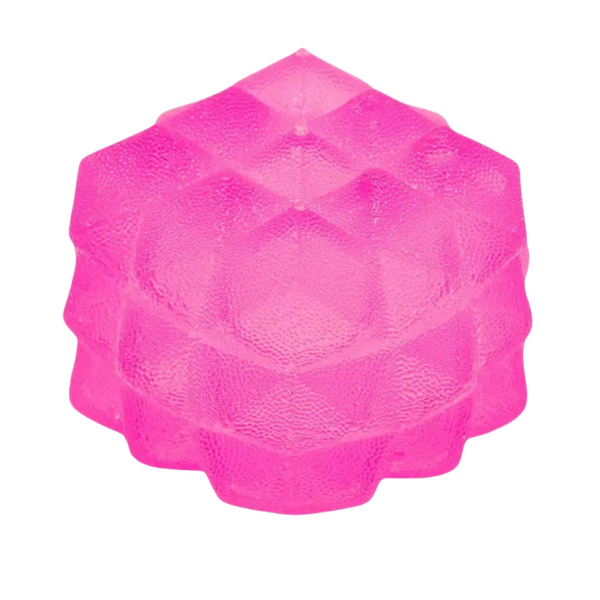 Jucarie Squishy tip Needoh in Forma de Cub, , Model Sculptat cu Striatii, Antistres Senzoriala Comprimabila cu Revenire Lenta, 5 cm, 135 g, Roz 2