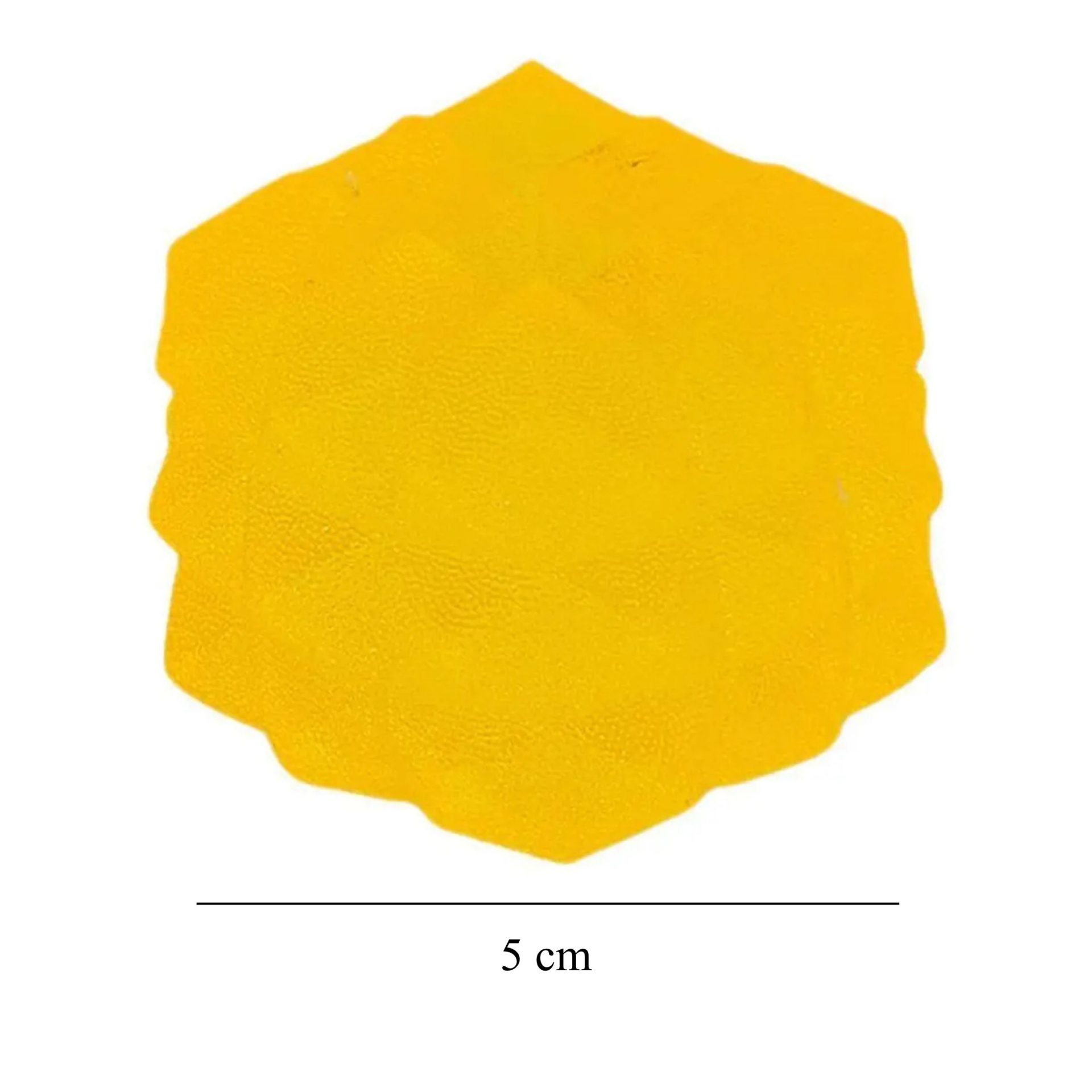 Jucarie Squishy tip Needoh in Forma de Cub, , Model Sculptat cu Striatii, Antistres Senzoriala Comprimabila cu Revenire Lenta, 5 cm, 135 g, Galben 3