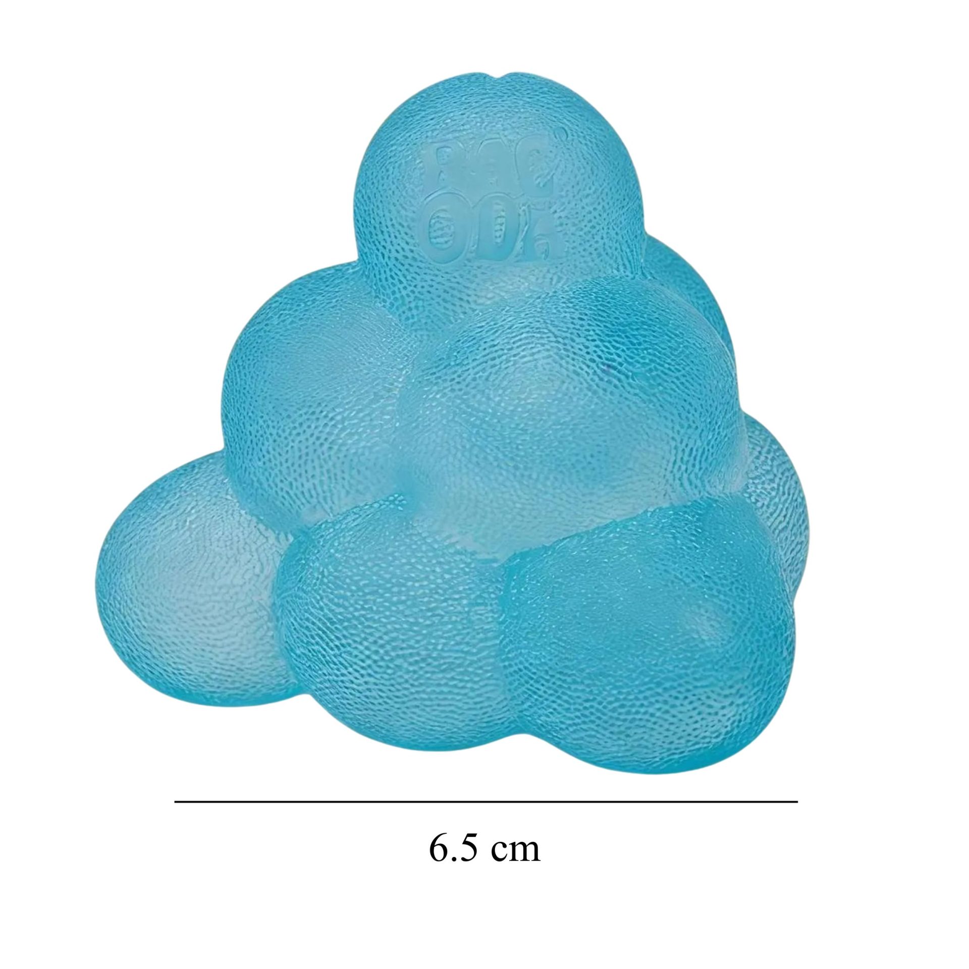 Jucarie Squishy Dumpling in Forma de Piramida, , Model Frosted, Antistres Senzoriala Comprimabila cu Revenire Lenta, 6.5 cm, 100 g, Albastru 2