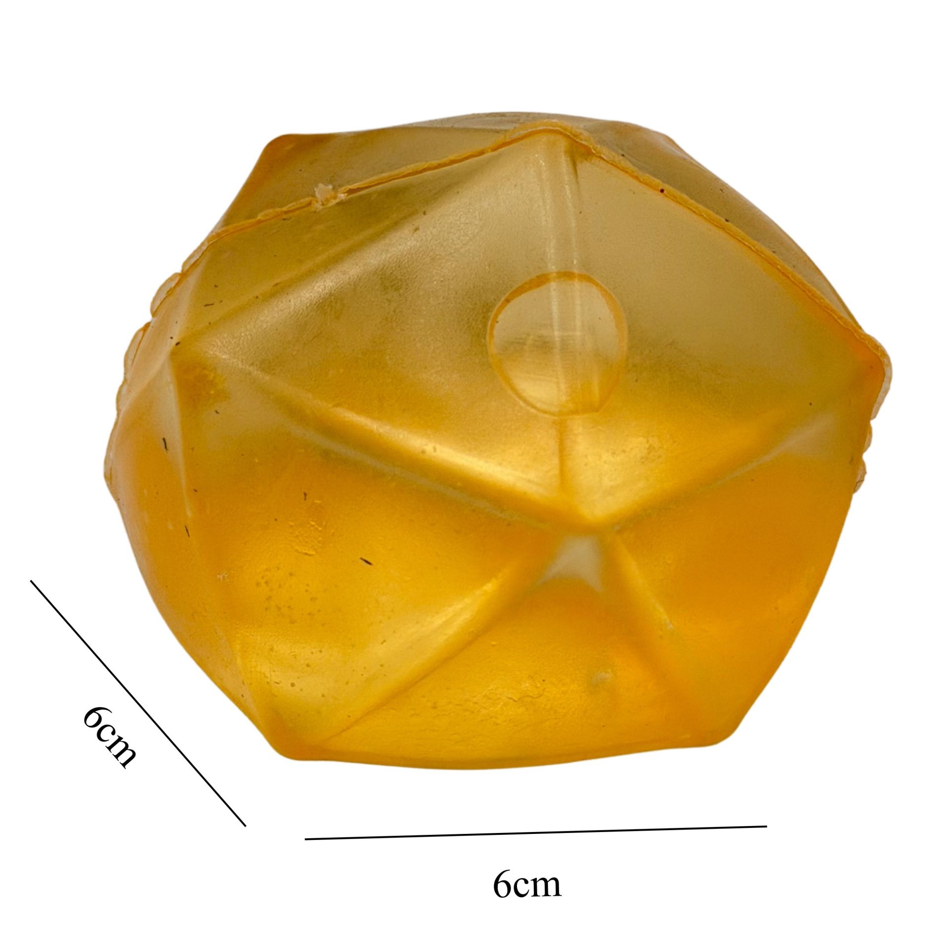 Jucarie Squishy Dumpling in Forma de Diamant, , Model Diamond Sculptat 3D, Antistres Senzoriala Comprimabila cu Revenire Lenta, 6x6 cm, 140 g, Portocaliu 2