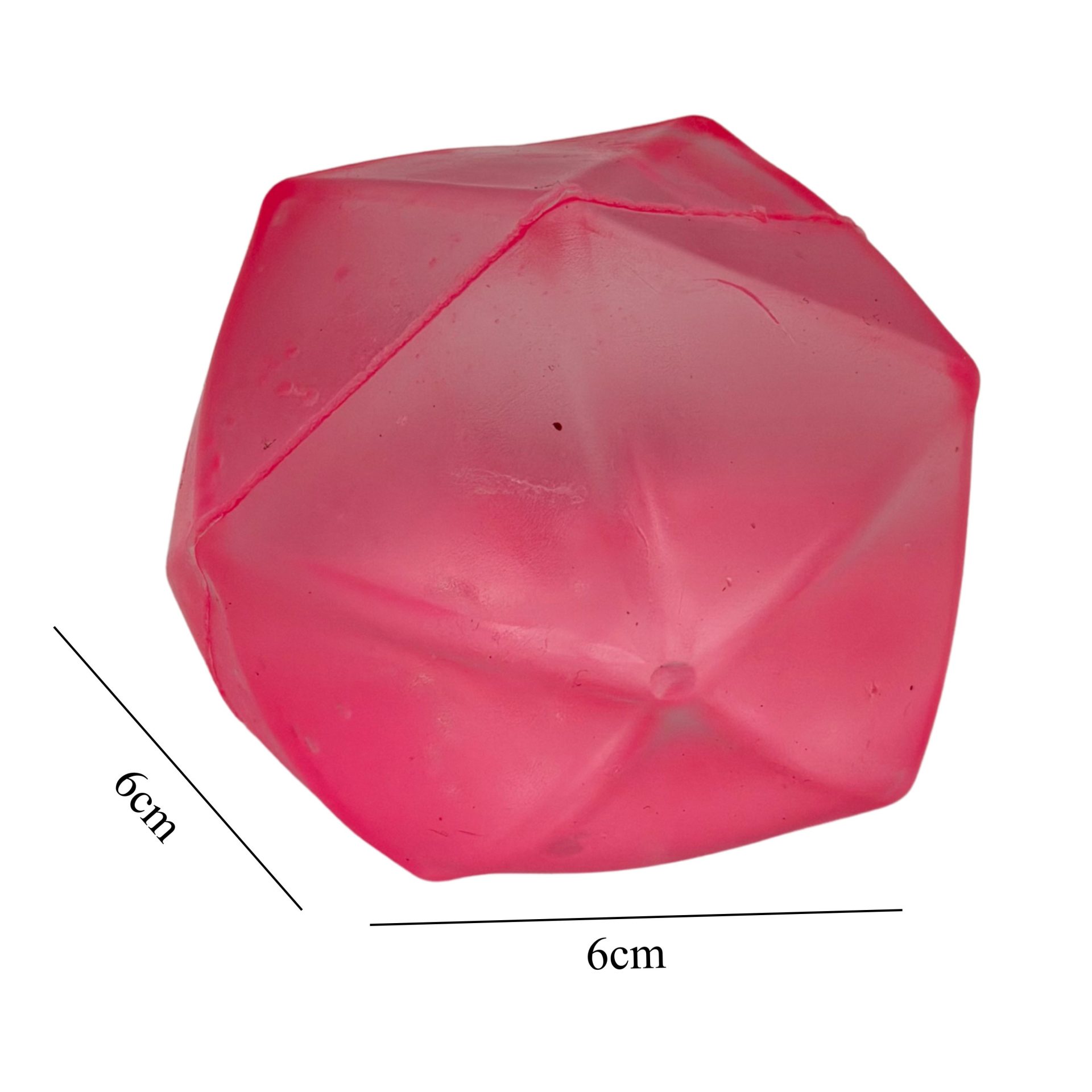 Jucarie Squishy Dumpling in Forma de Diamant, , Model Diamond Sculptat 3D, Antistres Senzoriala Comprimabila cu Revenire Lenta, 6x6 cm, 140 g, Roz 2