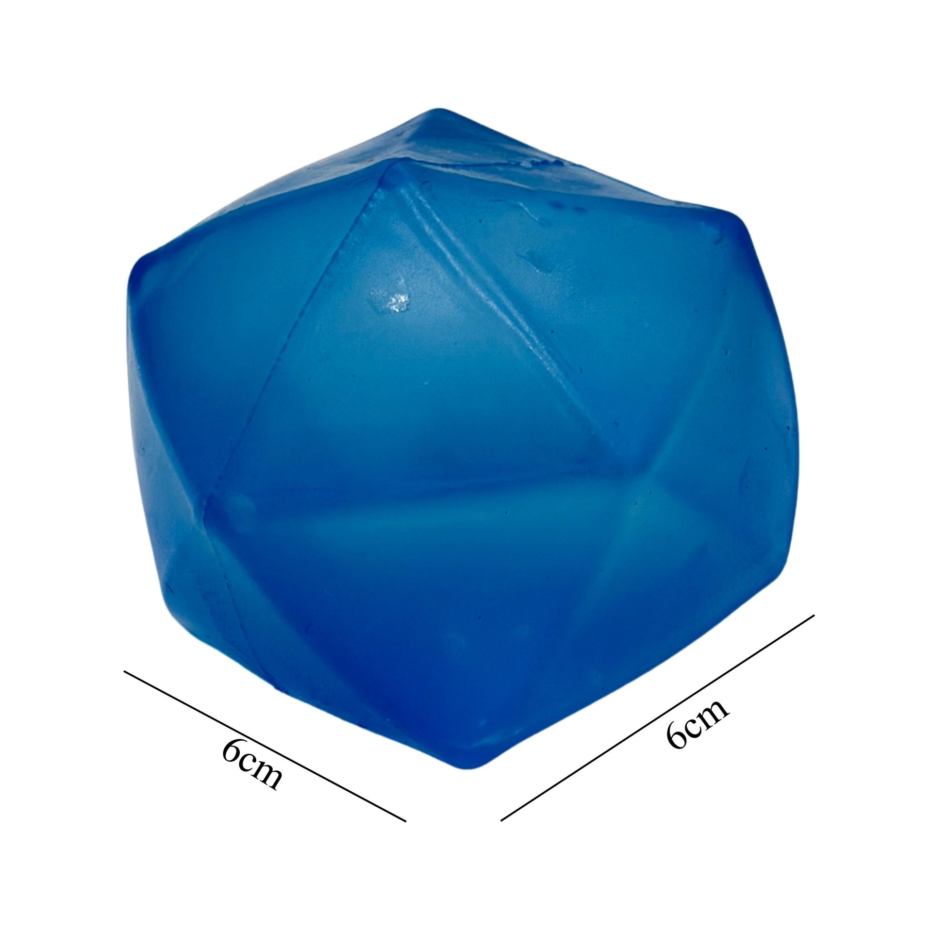 Jucarie Squishy Dumpling in Forma de Diamant, , Model Diamond Sculptat 3D, Antistres Senzoriala Comprimabila cu Revenire Lenta, 6x6 cm, 140 g, Albastru 3